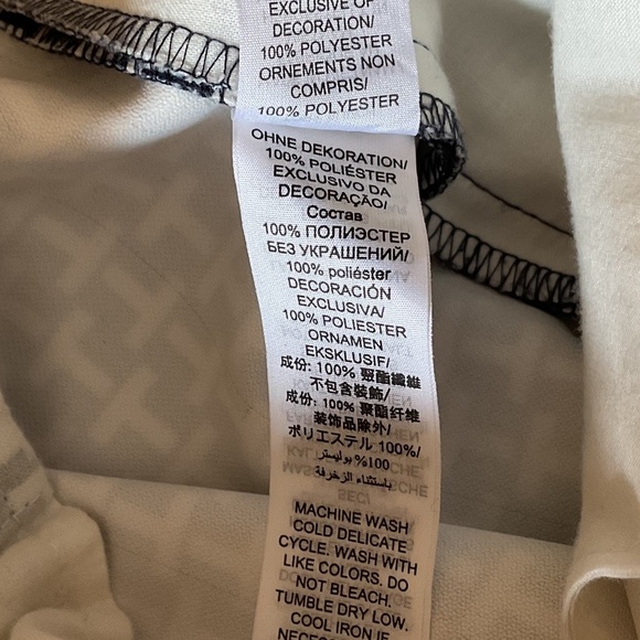 TORY BURCH SPORT NAVY BLUE/WHITE LOGO ANKLE LENGTH PANTS SIZE US 14 - Picture 8 of 9